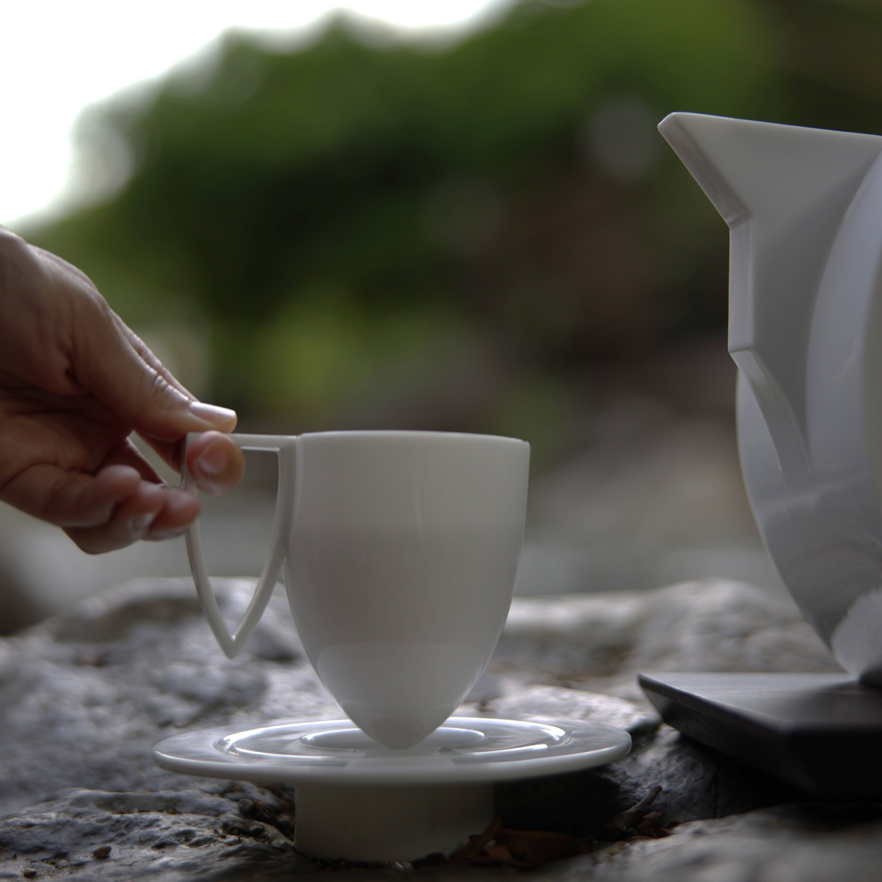 形影 白瓷杯盤組 造形杯 造形壺