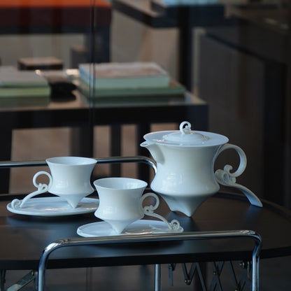 風影咖啡杯 居家生活 白瓷 藝術造形杯 八方新氣 咖啡壺