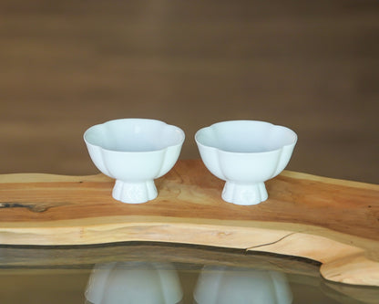 隨圓雙杯套裝｜茶具與餐盤組合｜中秋節團圓聚會高雅擺設