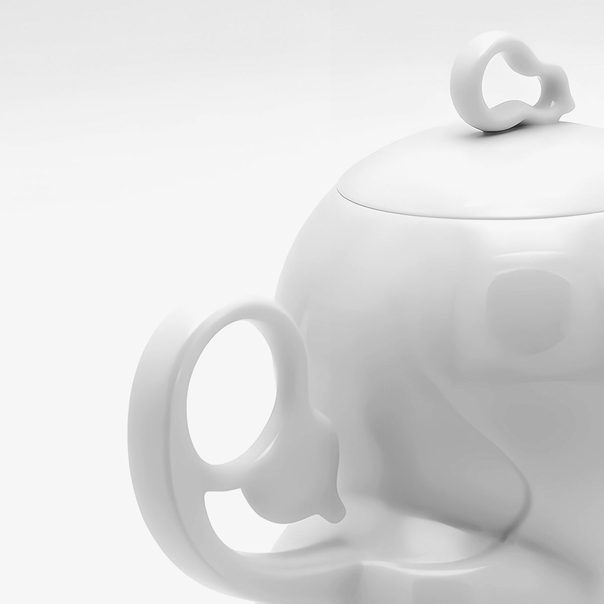 秋躍幸福 茶器 茶具 藝術造形 壺把局部特寫 葫蘆造形