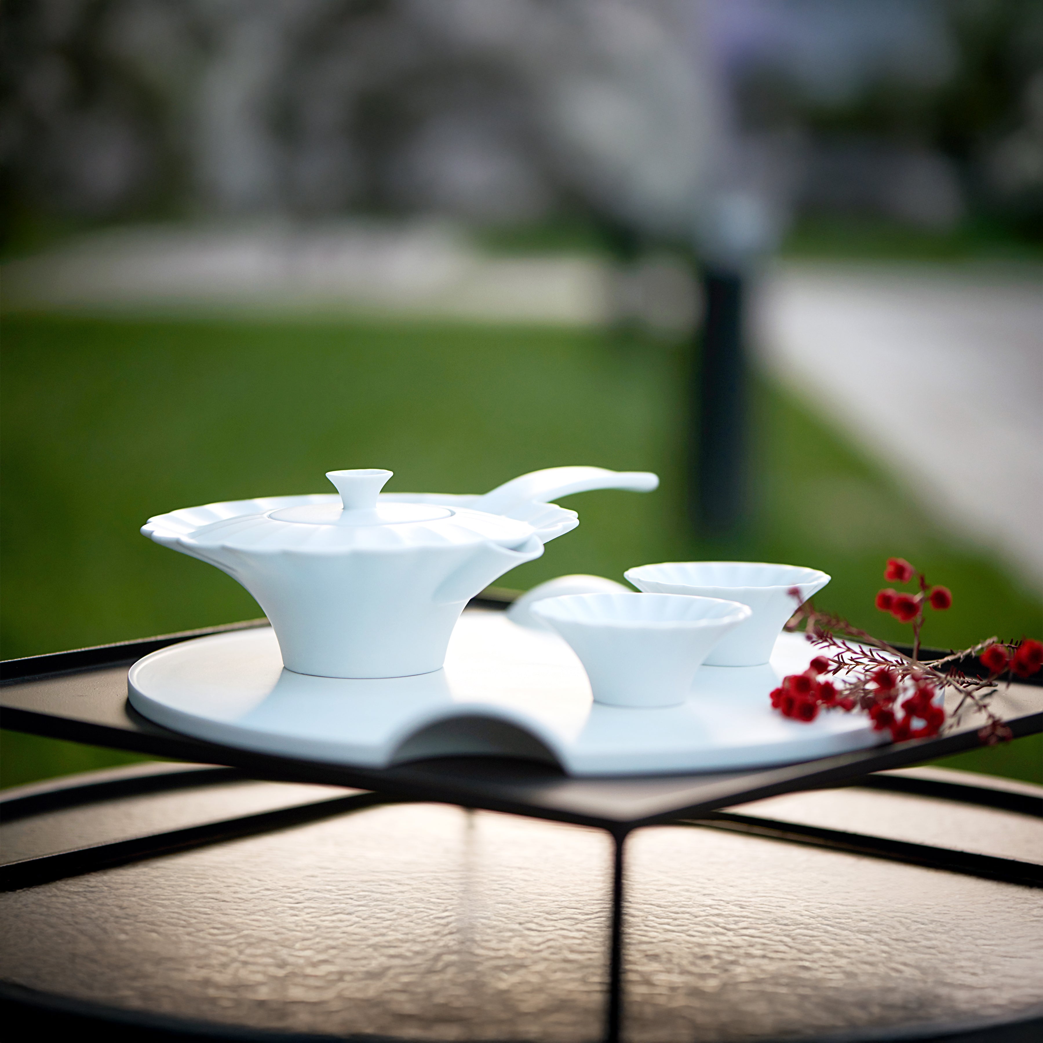 山水情深 茶器 壺 杯 茶具組 白瓷藝術 居家生活 生活美學