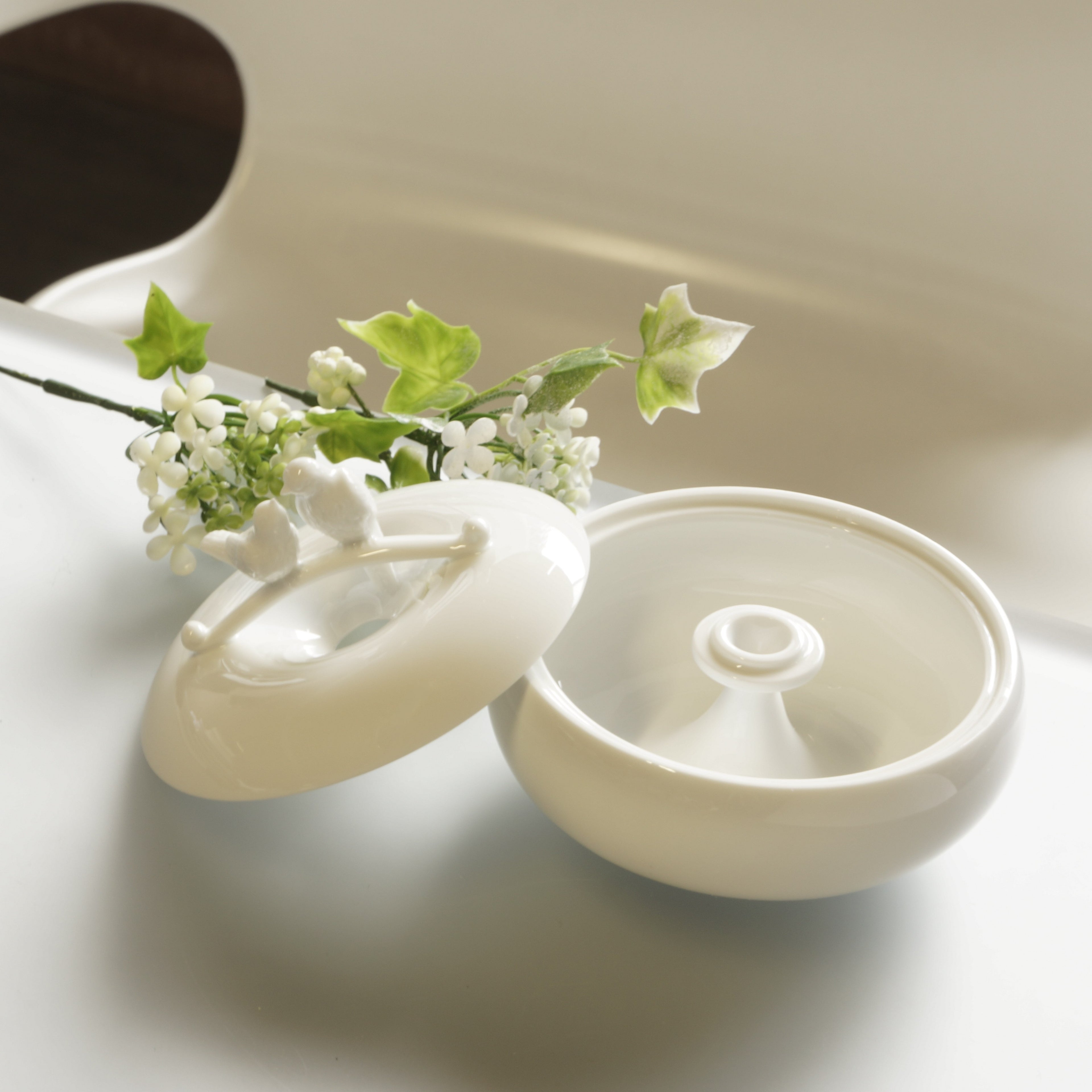 八方新氣 王俠軍 盒 喜鵲 白色 珠寶盒 圓形 真情 陶瓷收納盒 居家生活