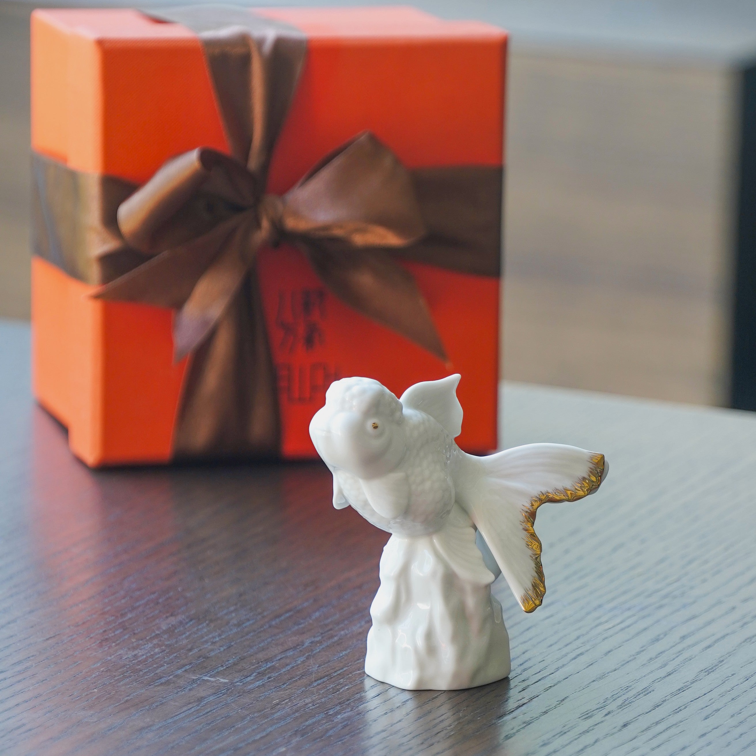 高昇 白瓷 金魚造型 藝術擺件 居家生活