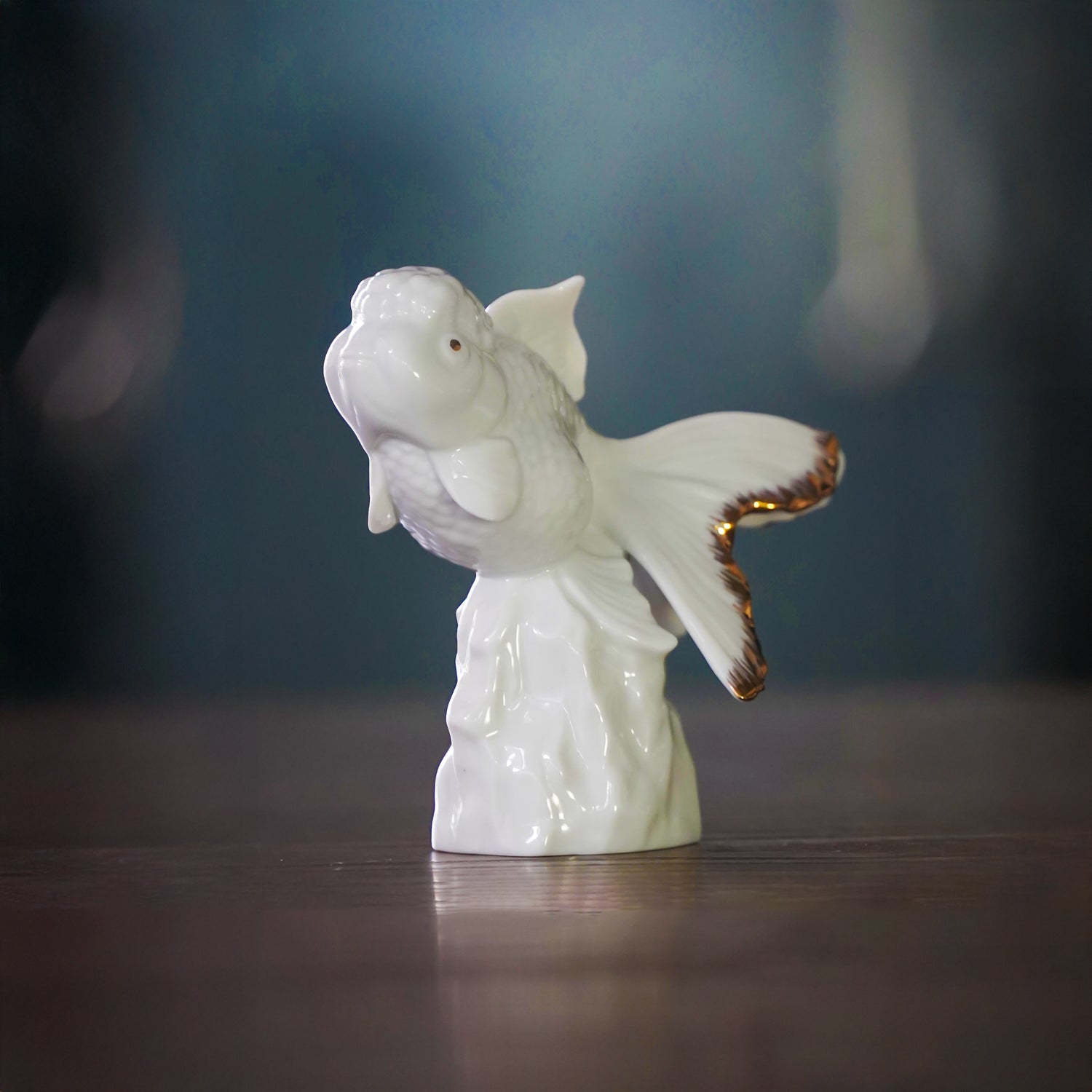 高昇 白瓷 金魚造型 藝術擺件 居家生活