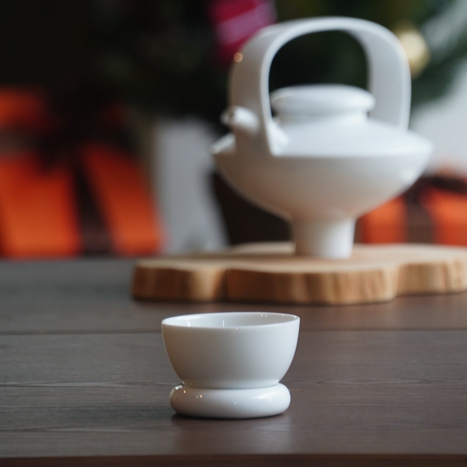 八方新氣 日出望月 創意茶具 亮面 白色 咖啡杯 壼 茶杯 茶器 居家生活