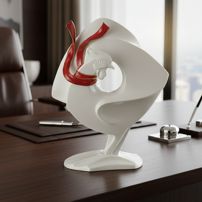 八方新氣 雞 領先群倫 瓷偶 瓷器 擺飾 白瓷 禮物