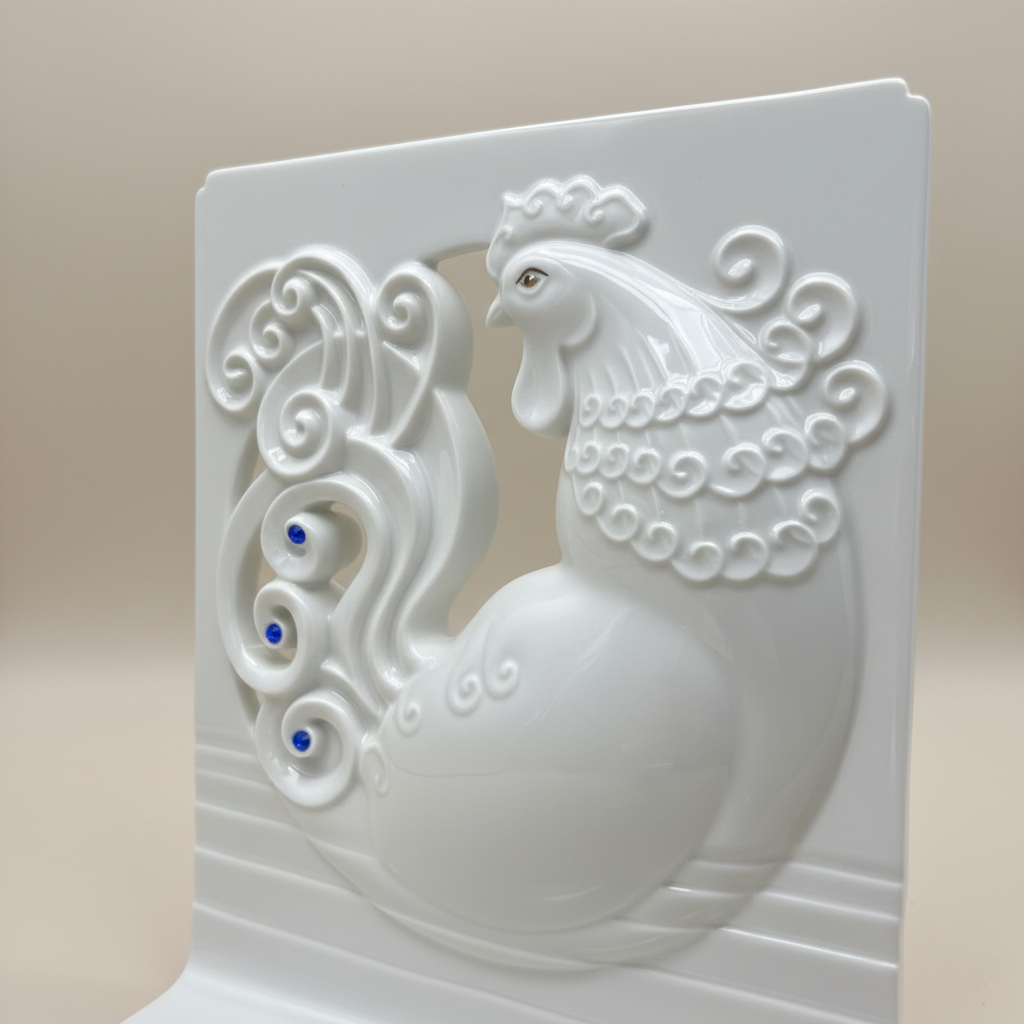 八方新氣 雞 百事大吉 瓷偶 瓷器 擺飾 白瓷 禮物 生肖雞 居家生活