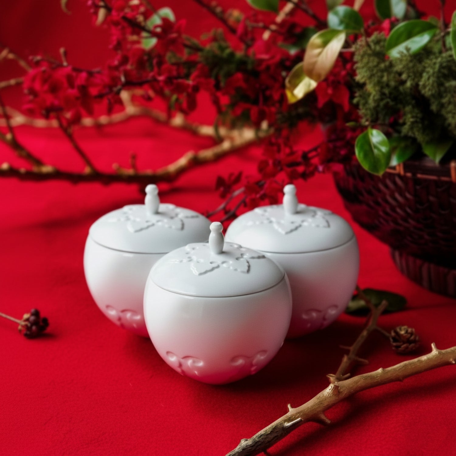 八方新氣 瓷器 送禮 喜相逢 瓜果盒 陶瓷 收納盒 瓷盒 傳家寶 擺飾 禮物