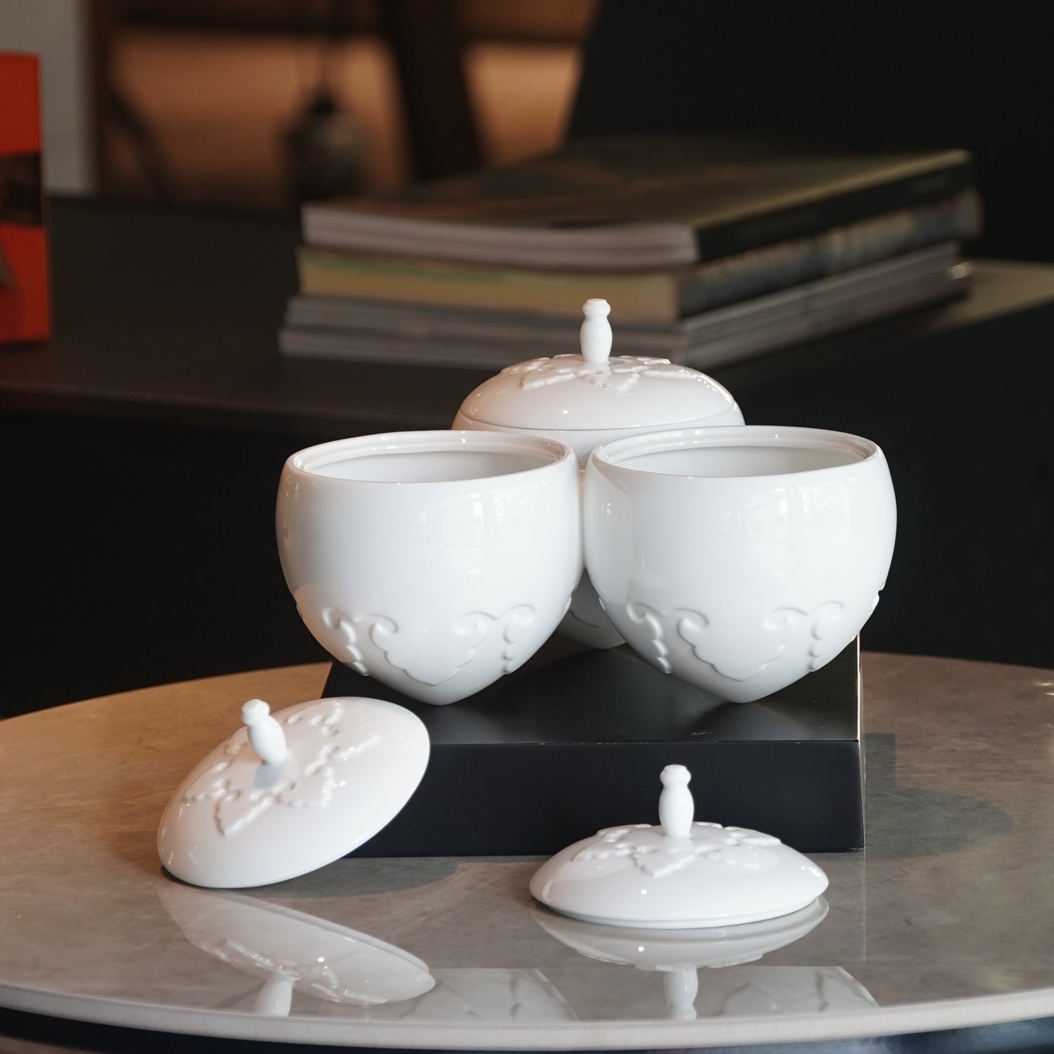 喜相逢 白瓷瓜果盒 居家生活 八方新氣 年節擺飾 企業禮贈 新年禮物 長輩送禮 送禮首選