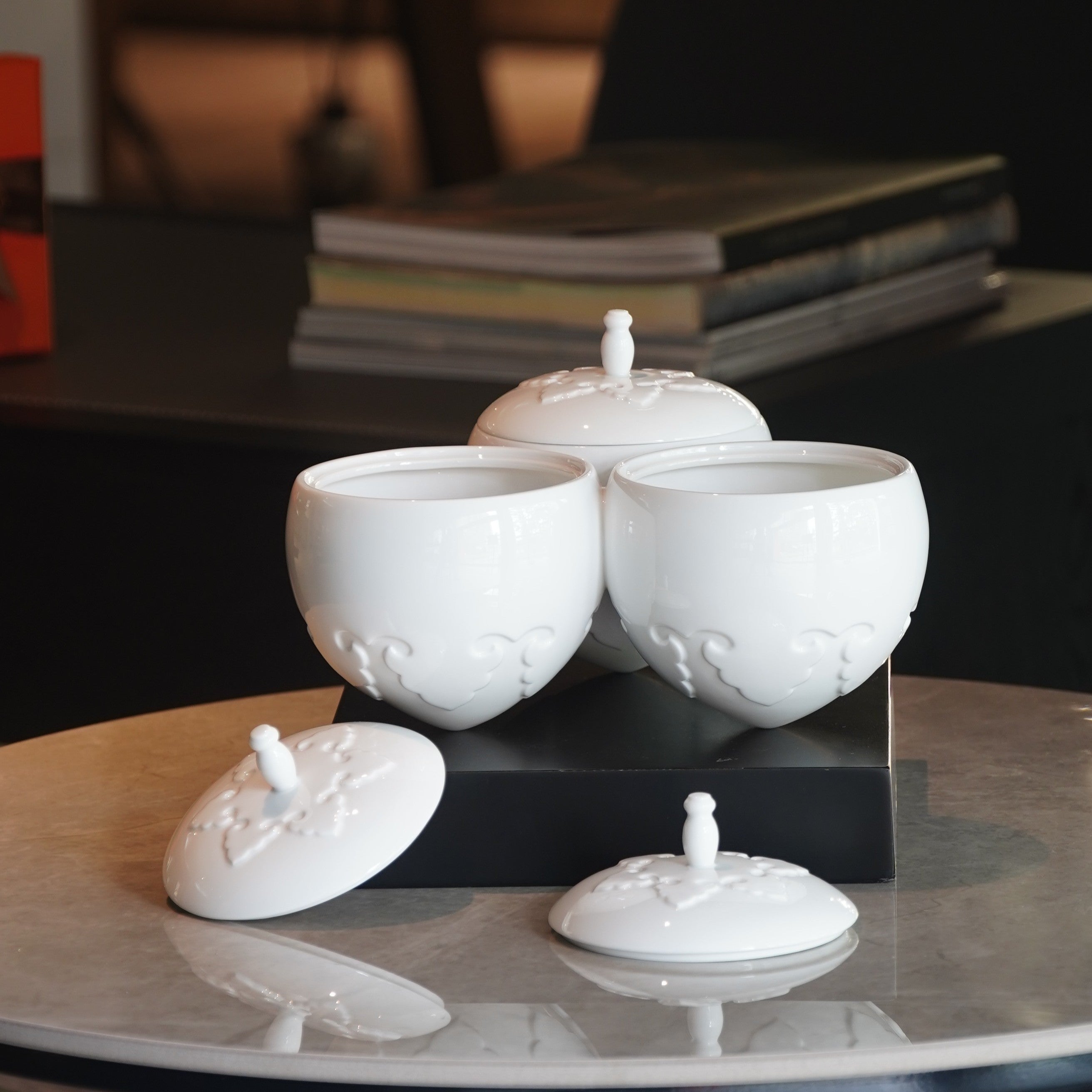 喜相逢 白瓷瓜果盒 居家生活 八方新氣 年節擺飾 企業禮贈 新年禮物 長輩送禮 送禮首選