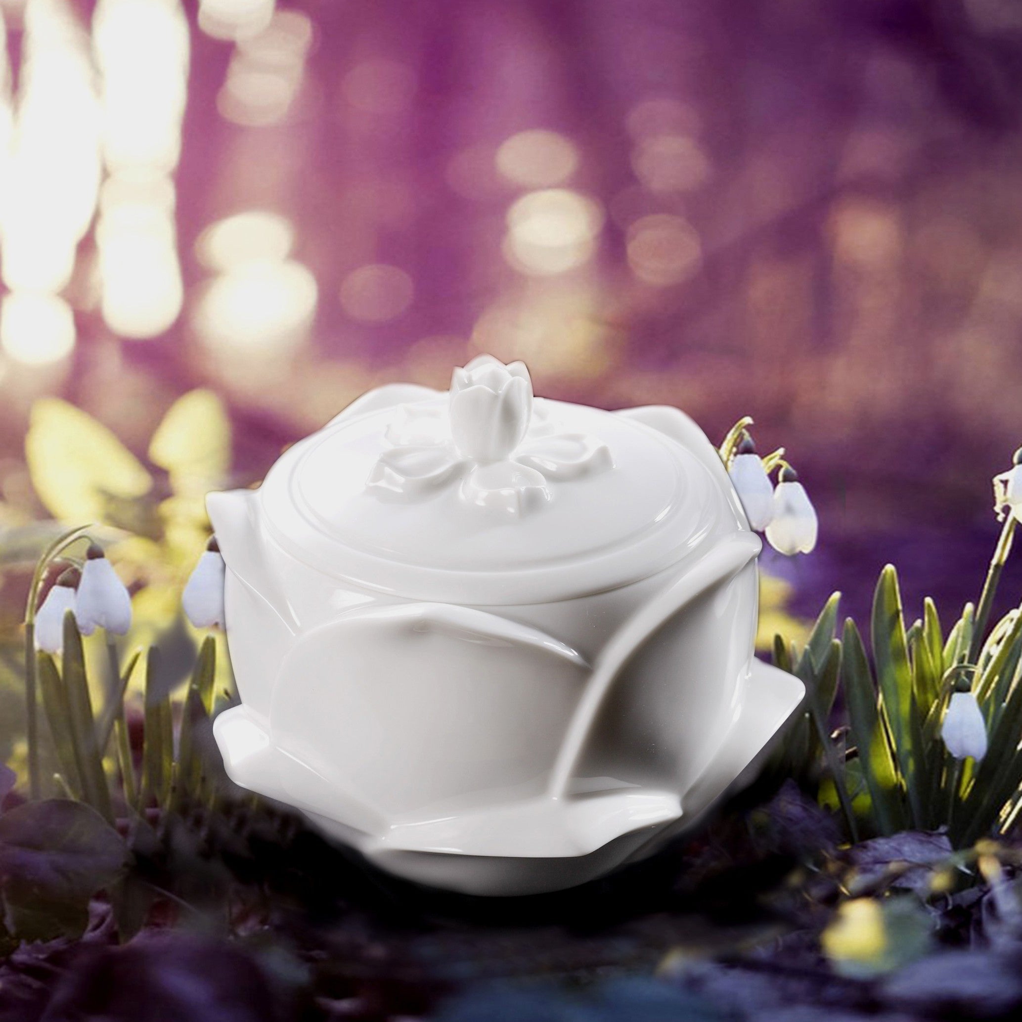 八方新氣 花開 瓷盒 傳家寶 擺飾 禮物 收納盒 白瓷 居家生活