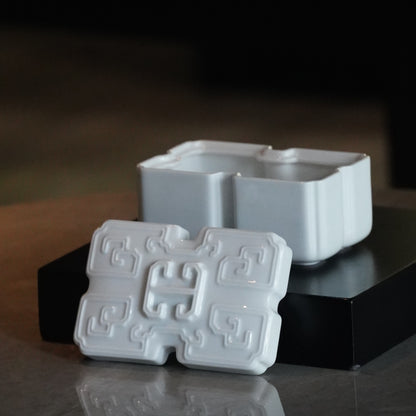 八方新氣 吉壽年年 瓷盒 傳家寶 擺飾 禮物 收納盒 白瓷 家居生活 家飾品