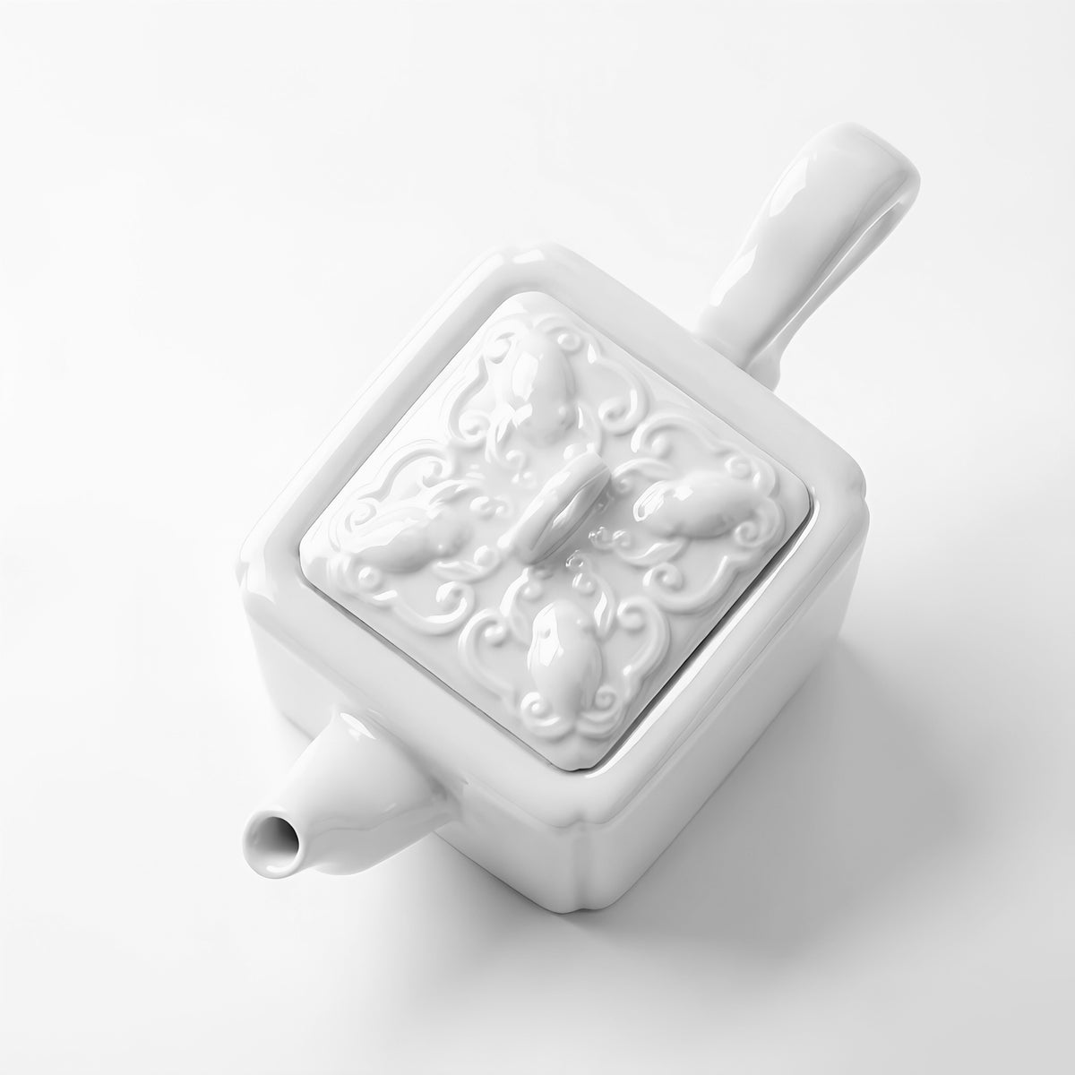 八方新氣 鴻福 造形壺 茶壺 瓷器 白瓷 禮物 瓷壺 茶具 咖啡杯 茶杯 蝙蝠