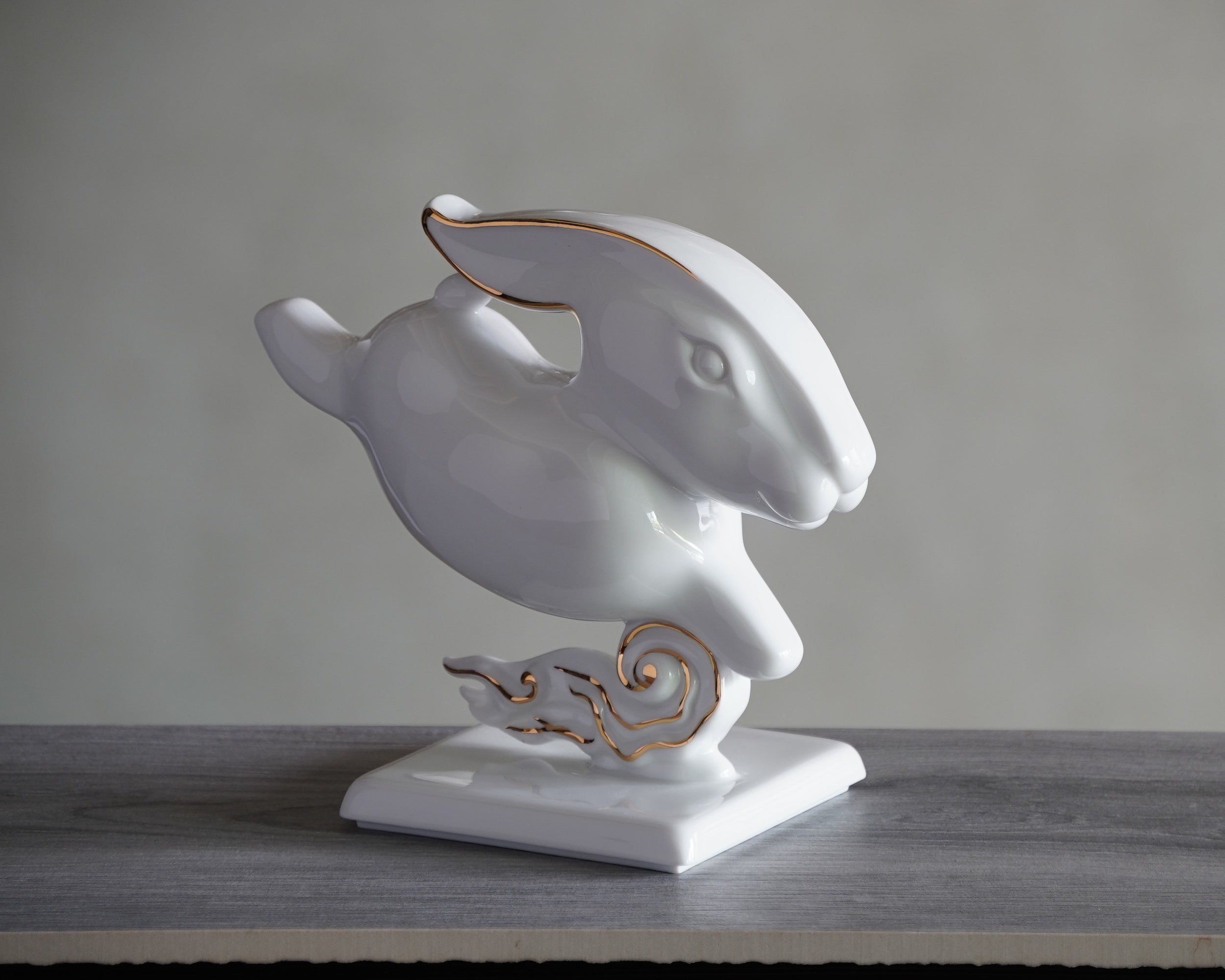 如意如雲 生肖兔瓷偶 瓷器擺飾 居家生活 家飾佈置