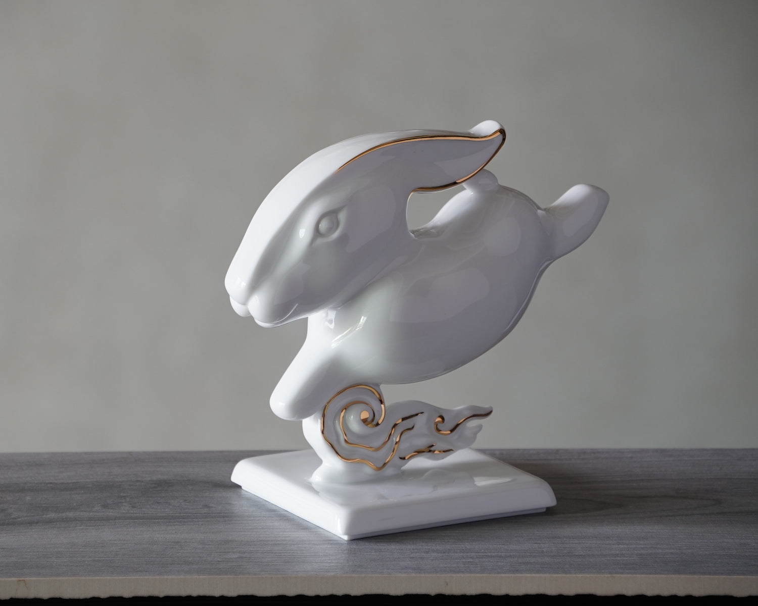 如意如雲 生肖兔瓷偶 瓷器擺飾 居家生活 家飾佈置