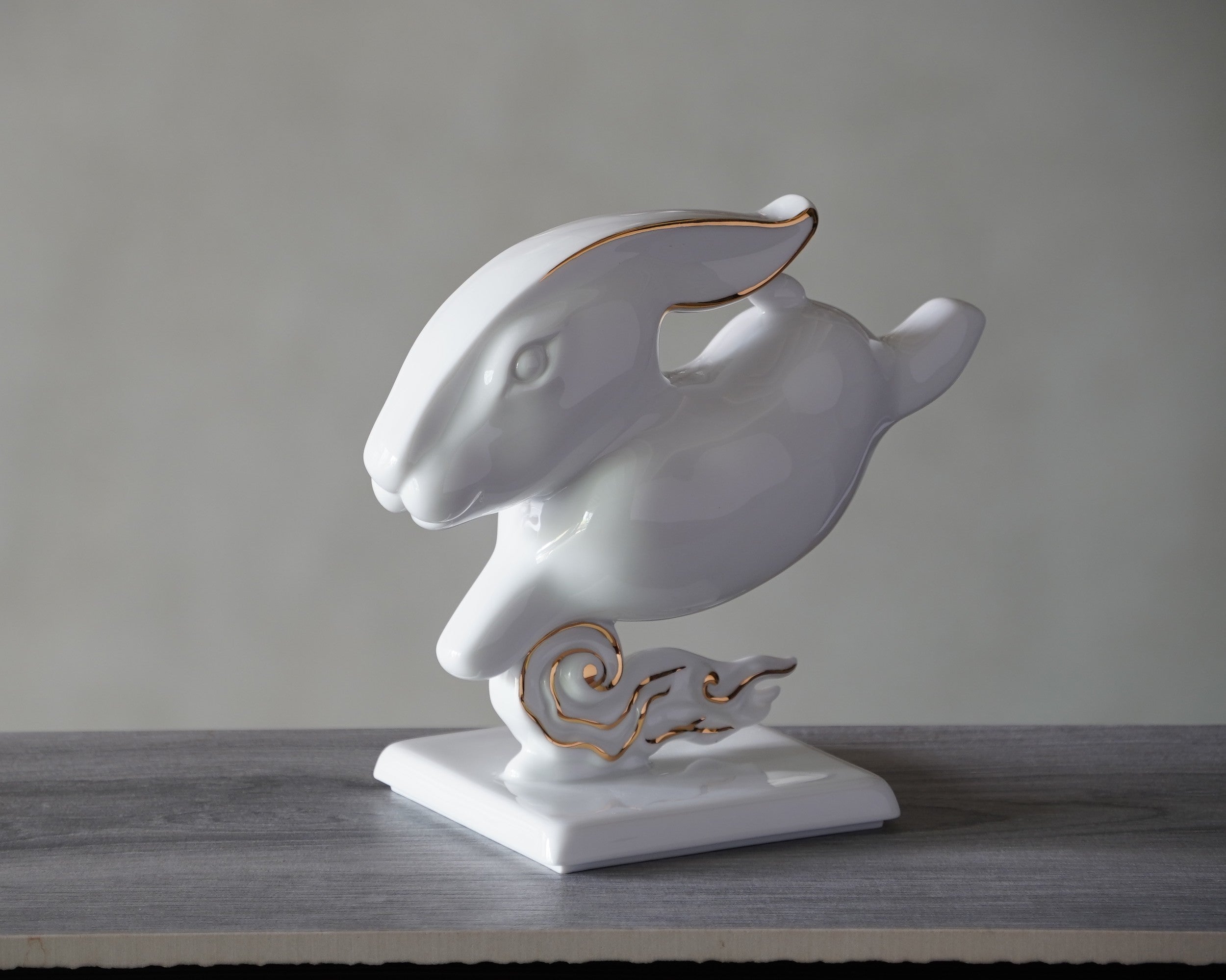 如意如雲 生肖兔瓷偶 瓷器擺飾 居家生活 家飾佈置