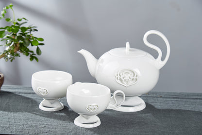 春暖花開茶具一壺兩杯組合｜原創春季茶具 適合泡花茶、茶、咖啡