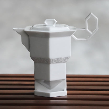 四季豐登系列冬季茶具作品 手把以窗花為靈感精緻底座縷空