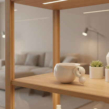 八方新氣 白瓷 親密時光 咖啡杯 茶杯 葫蘆相依造型 居家生活 餐具