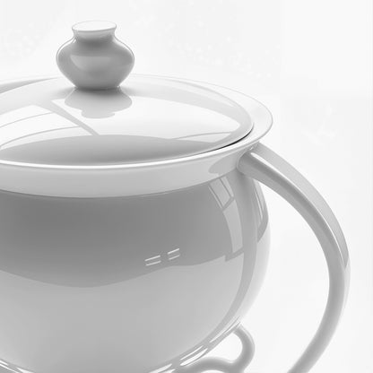 八方新氣 瓷器 蓋杯 窗櫺 杯子 蓋子 白色 滿庭芳 水滴