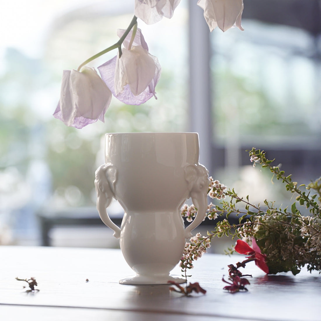 八方新氣 瓷器 送禮 大象 對杯 杯子 白色 居家生活 把手杯