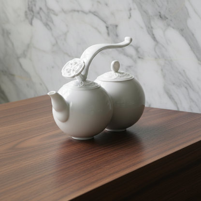 八方新氣 兩相好 造形壺 茶壺 瓷器 白瓷 禮物 瓷壺 茶具 居家生活