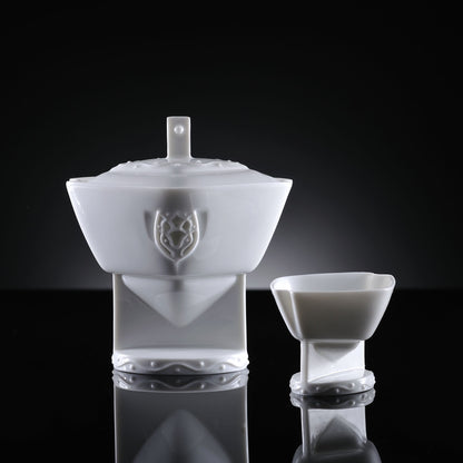 八方新氣 花祭 陶瓷 茶杯 蓋杯 瓷器 白瓷 咖啡杯 造形杯