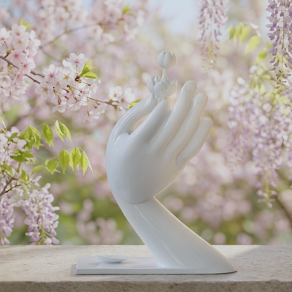 大慈飄香 白瓷花器 佛手拈蓮 禪意擺飾 八方新氣 NewChi Porcelai 局部 限量