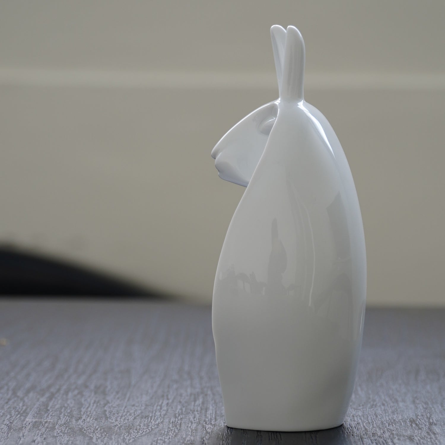 手工 白瓷 兔子與祥雲擺件 生肖 居家擺飾