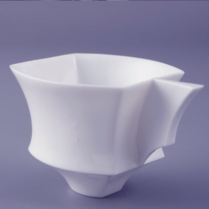 八方新氣 白瓷 王俠軍 帝國記憶 造形杯 陶瓷 咖啡杯 茶杯 杯盤組 方形 茶具 茶器 把手 
