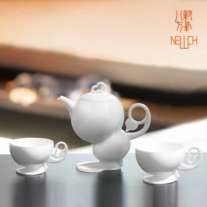 秋躍幸福茶壺與茶杯組展示｜八方新氣原創秋季茶具