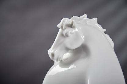 八方新氣 馬 瓷偶 有情 瓷器 擺飾 印璽 印章 白瓷